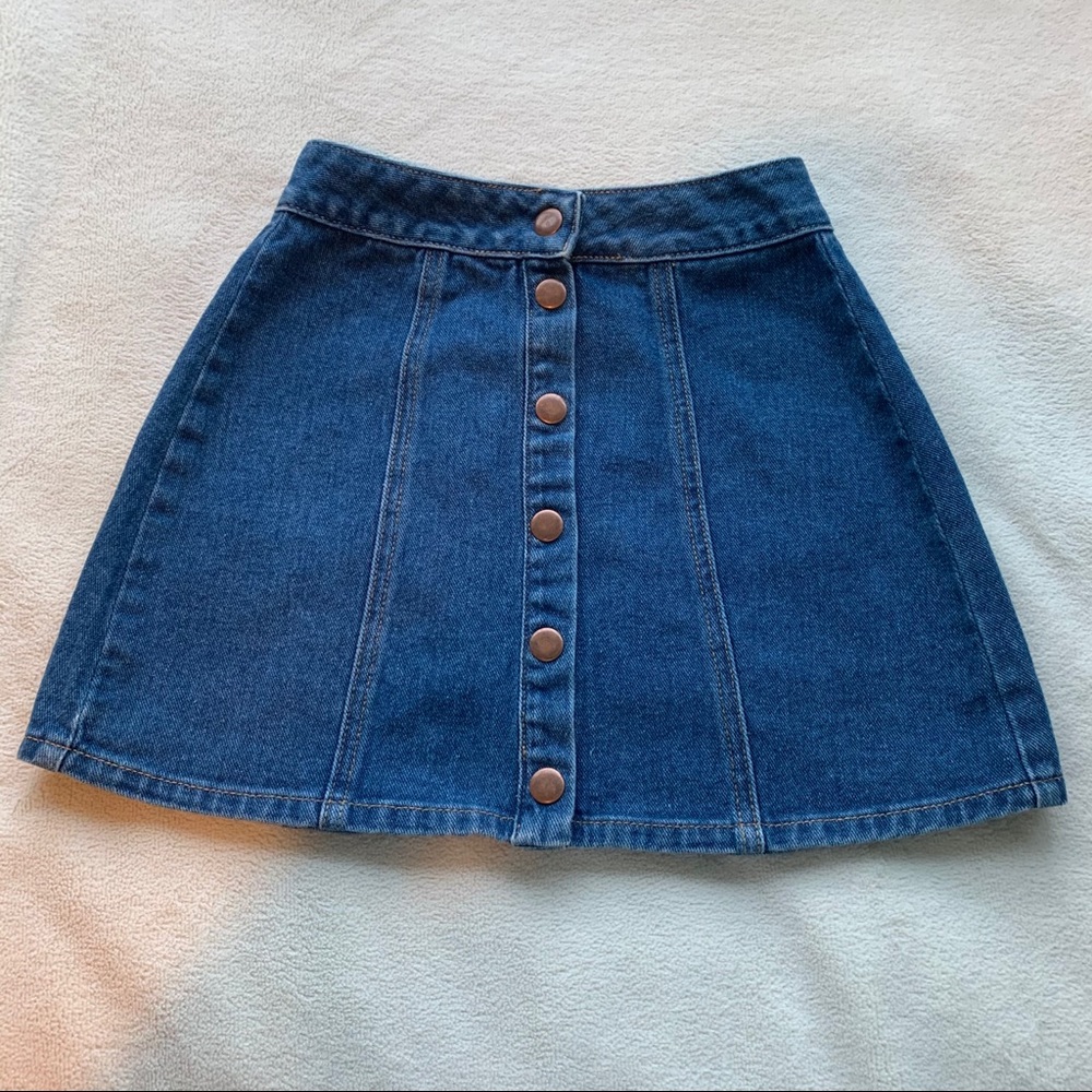 Brandy Denim Button Up Skirt